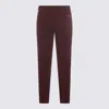 Incotex Red Cotton Pants In Burgundy