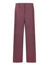 Incotex Trousers In Burgundy