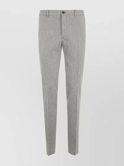 INCOTEX TROUSERS FEATURING STRIPED PATTERN AND BELT LOOPS