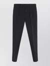 Incotex Trousers Front Pleats Belt Loops In Black