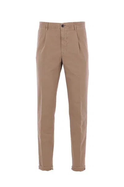 Incotex Pleated Trousers In Brown