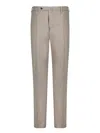 Incotex Tailored Trousers With Back Pockets And Belt Loops In Gray