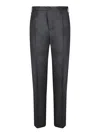 Incotex Pleated Virgin Wool Trousers In Gray