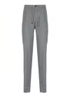 Incotex Drawstring Waist Straight Cut Trousers In Gray