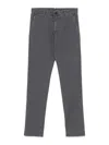 Incotex Tapered Trousers With Belt Loops And Double Welt Pockets In Gray