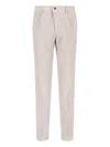 Incotex Straight Trousers With Pockets And Belt Loops In Gray