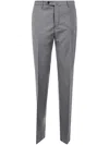 Incotex Tailored Trousers With Back Pockets And Belt Loops In Gray