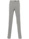 Incotex Trousers Featuring Striped Pattern And Belt Loops In Gray