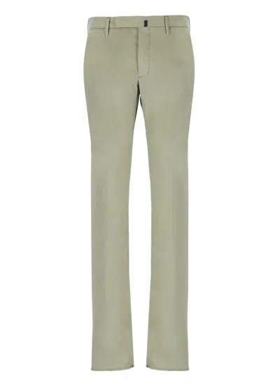 Incotex Trousers Green In Grey