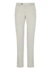 Incotex White Cotton Pant In Grey