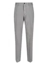 Incotex High-waisted Grey Chino Pants With Straight Leg Design In Grey