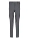 Incotex High-waisted Virgin Wool Chino Pants In Grey
