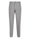 Incotex High-waisted Grey Chino Pants With Straight Leg Design In Grey