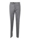 Incotex Tailored Trousers With Back Pockets And Belt Loops In Gris