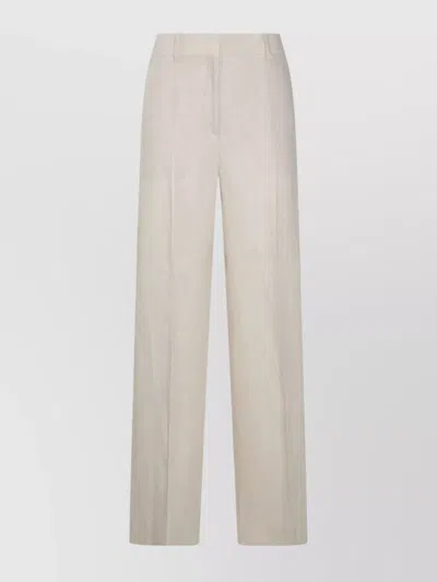 INCOTEX TROUSERS LINEN WIDE LEG