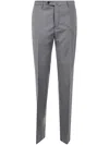 Incotex Tailored Trousers With Back Pockets And Belt Loops In Mid Grey