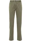 Incotex Trousers With Back Pockets And Belt Loops In Green