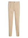 Incotex Pleated Trousers In Neutral