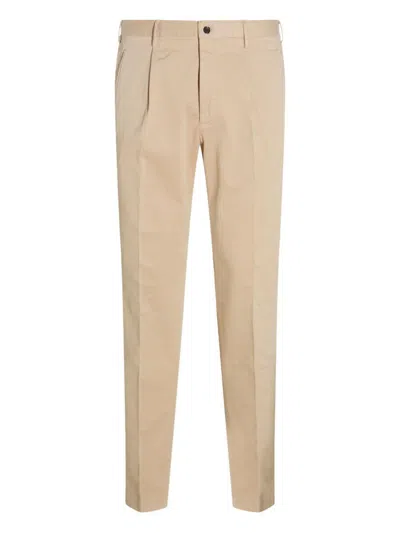 Incotex Pleated Trousers In Neutral