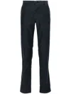 Incotex Straight Trousers With Belt Loops And Pockets In Ner+bianco Nero Grig