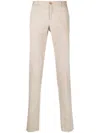 Incotex Trousers With Belt Loops And Pockets In Neutral