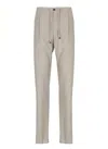 Incotex Pleated Front Straight Leg Trousers In Sand