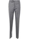 Incotex Tailored Trousers With Back Pockets And Belt Loops In Silver