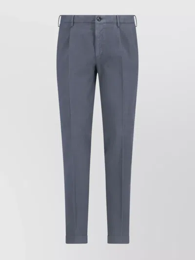 Incotex Trousers Straight Leg Cuffed Hem In Grey