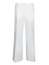 Incotex Ilya Ivory Cotton And Linen Trousers In White