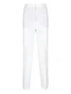Incotex White Cotton Straight-leg Pants With Medium Rise In White