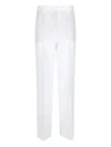 Incotex White Cotton Straight-leg Pants With Medium Rise In White