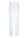 Incotex White Cotton Straight-leg Pants With Medium Rise In White