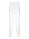 Incotex White Cotton Straight-leg Pants With Medium Rise In White