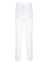 Incotex White Cotton Straight-leg Pants With Medium Rise In White