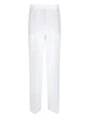 Incotex White Cotton Straight-leg Pants With Medium Rise In White