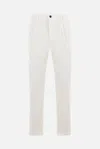 Incotex Pleated Corduroy Trousers In White