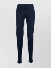 Incotex Trousers With Back Pocket And Elastic Waistband In Blue