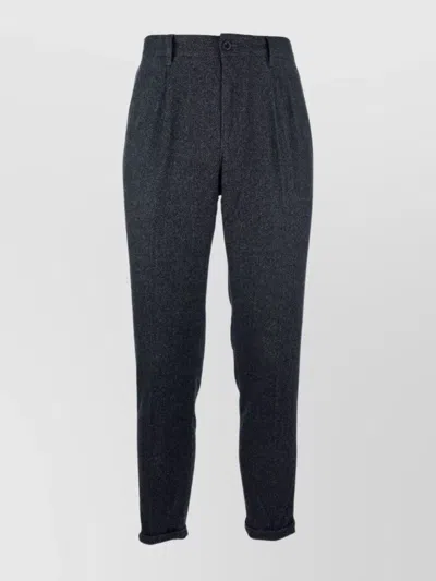 Incotex Trousers With Back Pockets And Belt Loops In Gray