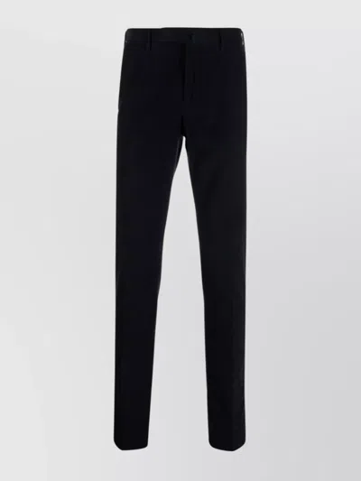 Incotex Trousers With Back Pockets And Belt Loops In Black