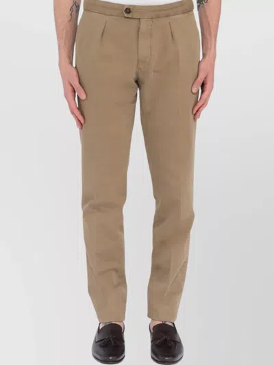 INCOTEX TROUSERS WITH BACK POCKETS AND BELT LOOPS