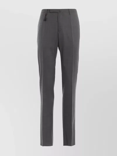 Incotex Trousers With Back Pockets And Belt Loops In Gray