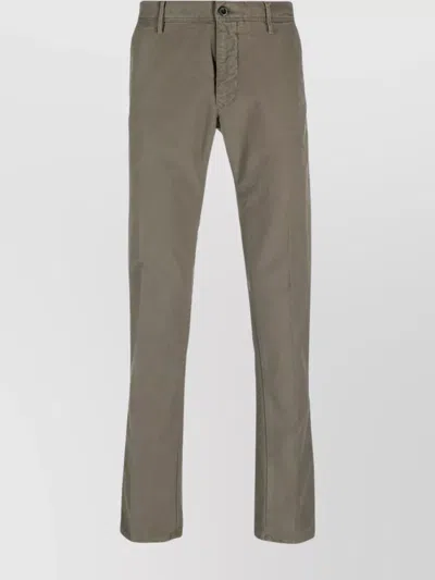 Incotex Trousers With Back Pockets And Belt Loops In Gray