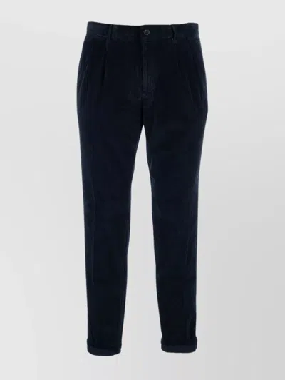 INCOTEX TROUSERS WITH BACK POCKETS AND CUFFED HEM