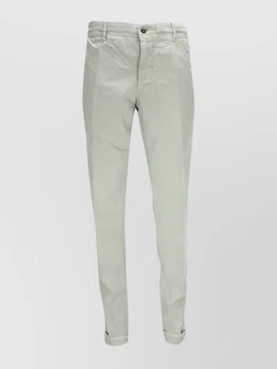INCOTEX TROUSERS WITH BACK POCKETS AND ROLLED CUFFS