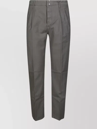 Incotex Trousers With Back Welt Pockets In Gray