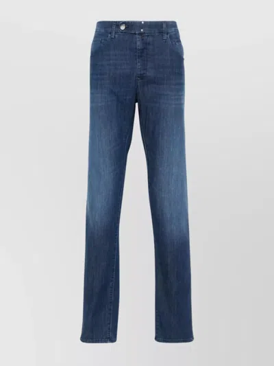 INCOTEX TROUSERS WITH BELT LOOPS AND FIVE-POCKET DESIGN