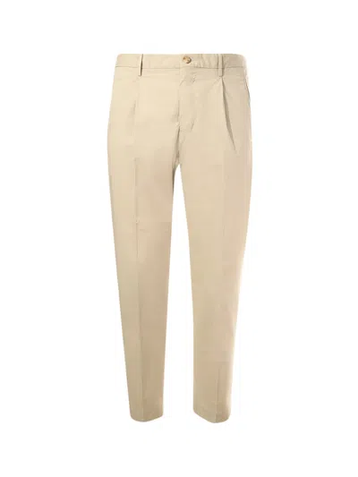 Incotex Trousers With Pleats In Beige