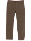 Incotex Mid-rise Chino Trousers In Brown