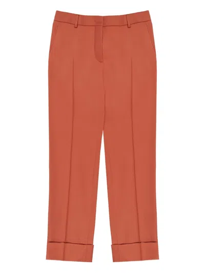 Incotex Turn-up Trousers In Orange