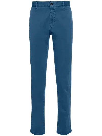 Incotex Twill Straight-leg Trousers In Blue